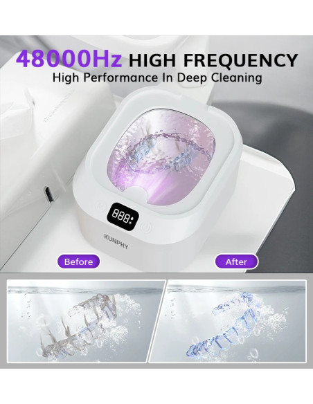 Denticare Pro – Limpeza de Prótese Dentária com Ultrassom e Esterilização UV-C Separada: Higiene e Purificação Completa