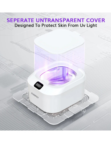 Denticare Pro – Limpeza de Prótese Dentária com Ultrassom e Esterilização UV-C Separada: Higiene e Purificação Completa